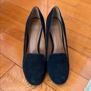 Women's Black Suede Loafers